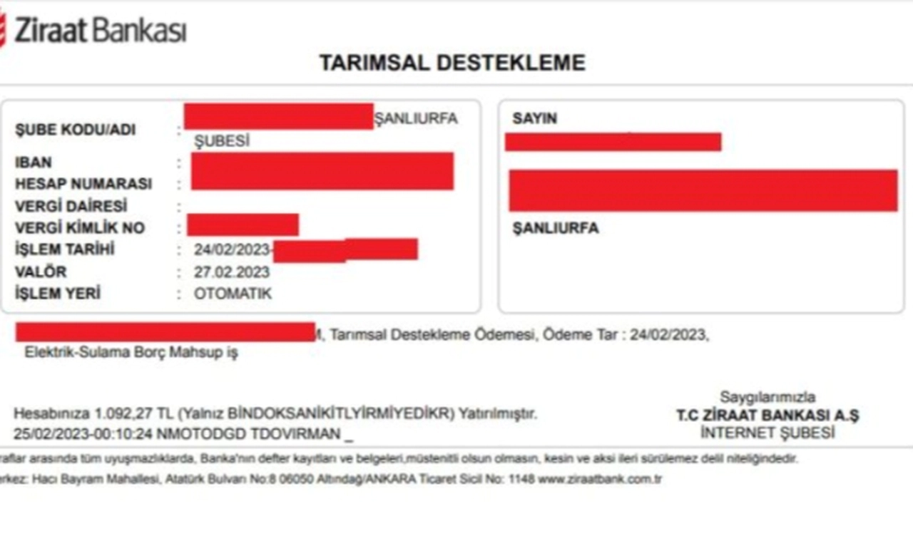 Depremzede çiftçilerin hesabına yatan destekleme paraları, elektrik şirketi DEDAŞ’ın hesabına aktı!