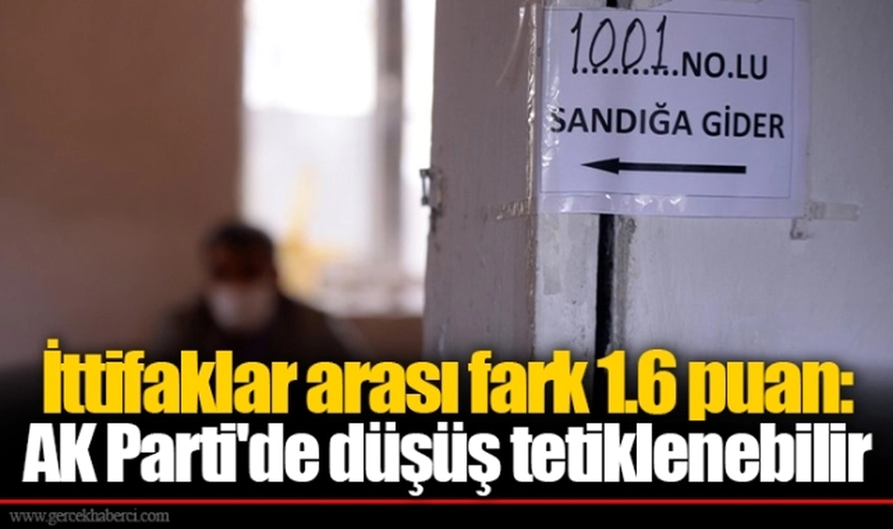 İttifaklar arası fark 1.6 puan: AK Parti'de düşüş tetiklenebilir