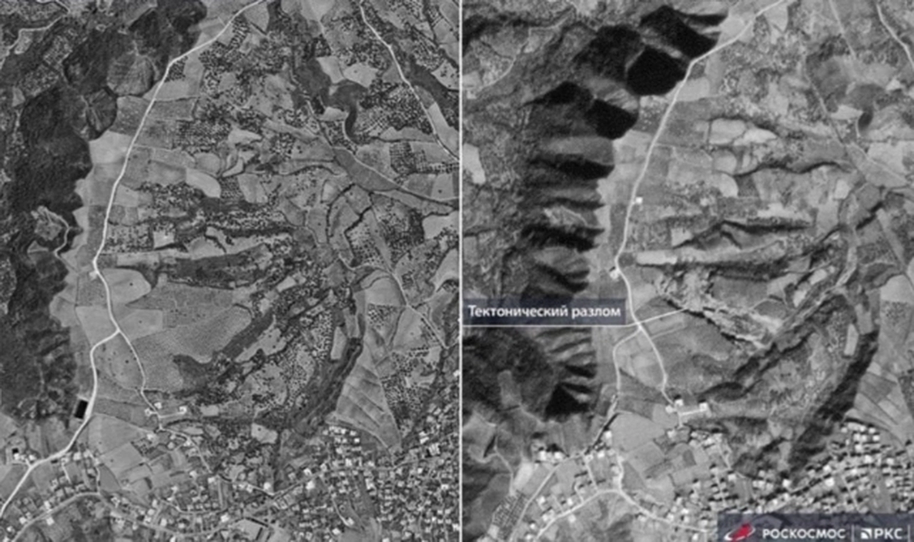 Rus Uzay Ajansı, depremin etkisini uydudan görüntüledi