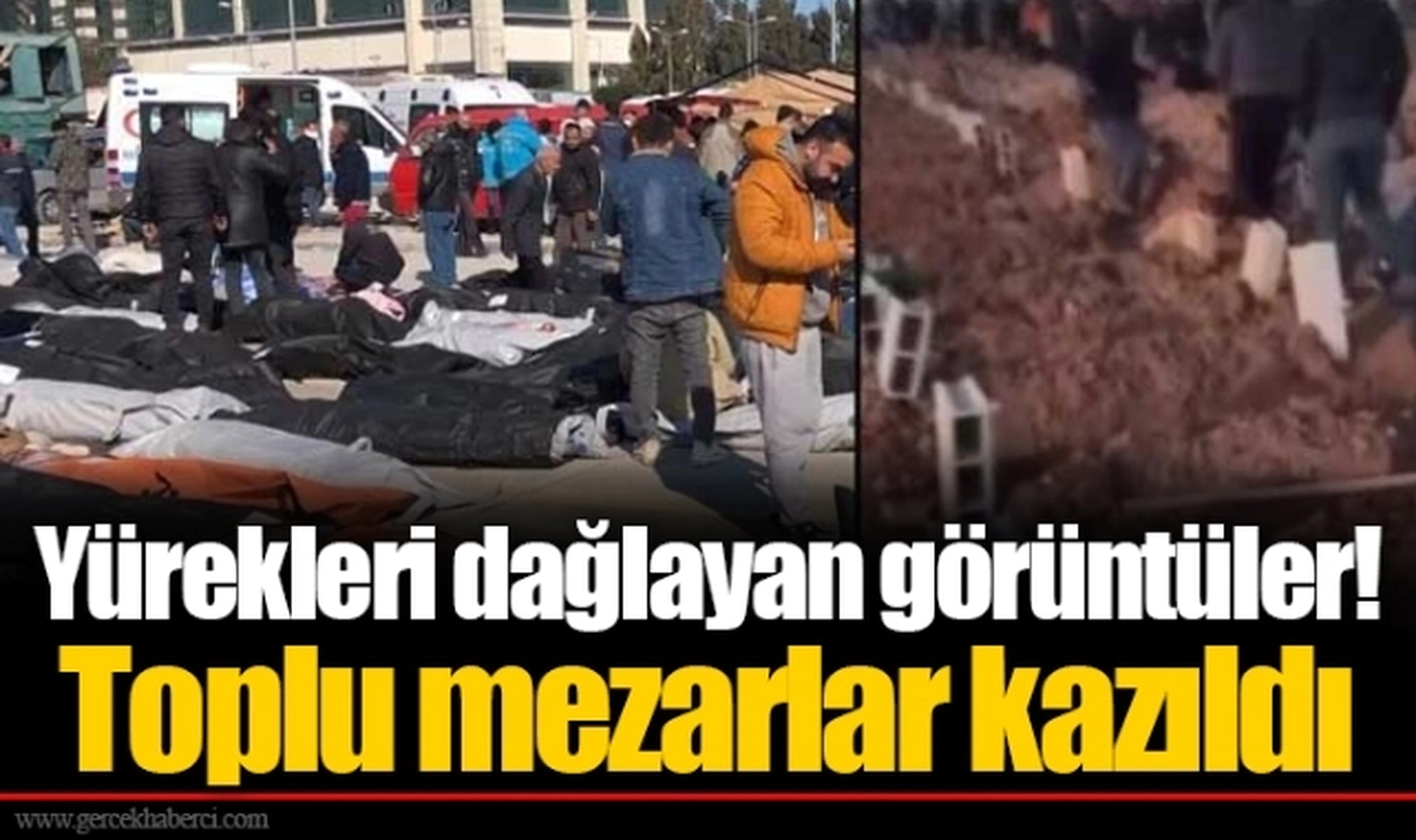 Yürekleri dağlayan görüntüler! Toplu mezarlar kazıldı