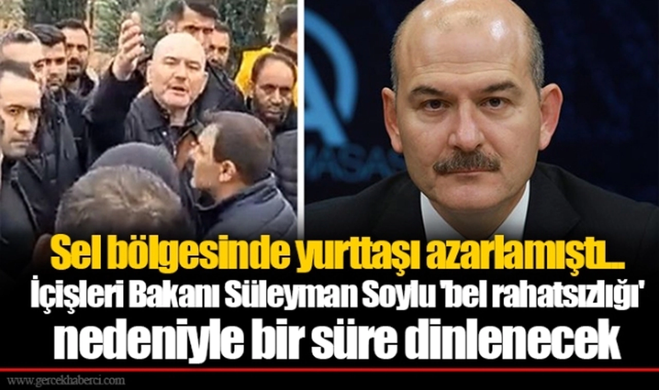 İçişleri Bakanı Süleyman Soylu 'bel rahatsızlığı' nedeniyle bir süre dinlenecek