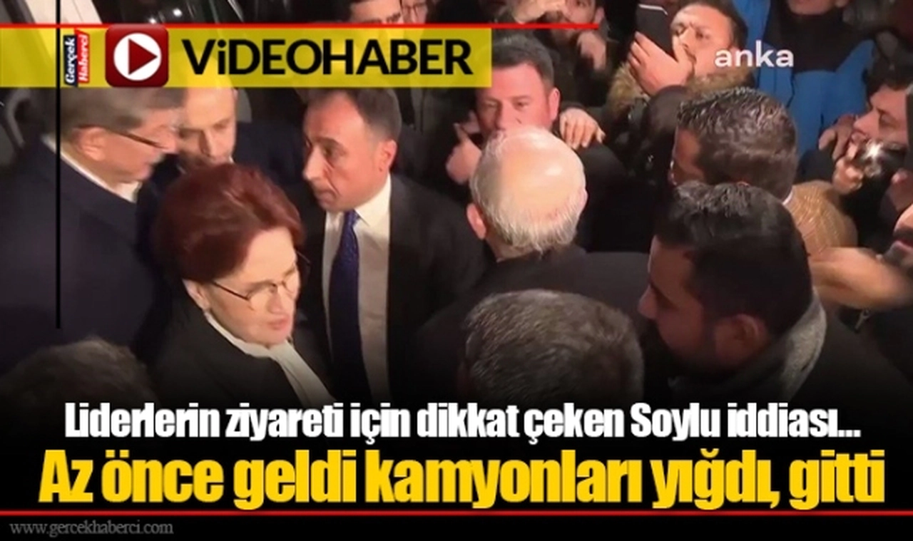 Liderlerin ziyareti için dikkat çeken Soylu iddiası... Az önce geldi kamyonları yığdı, gitti