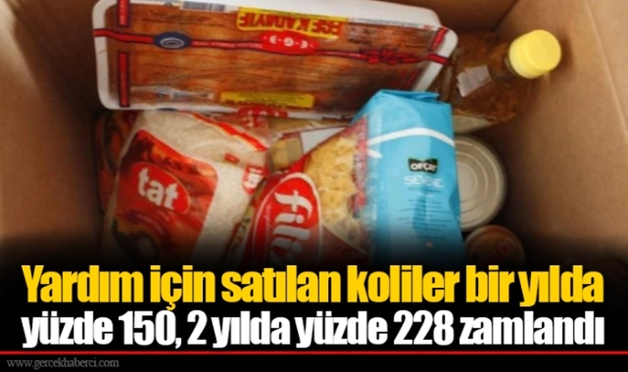 Yardım için satılan koliler bir yılda yüzde 150, 2 yılda yüzde 228 zamlandı