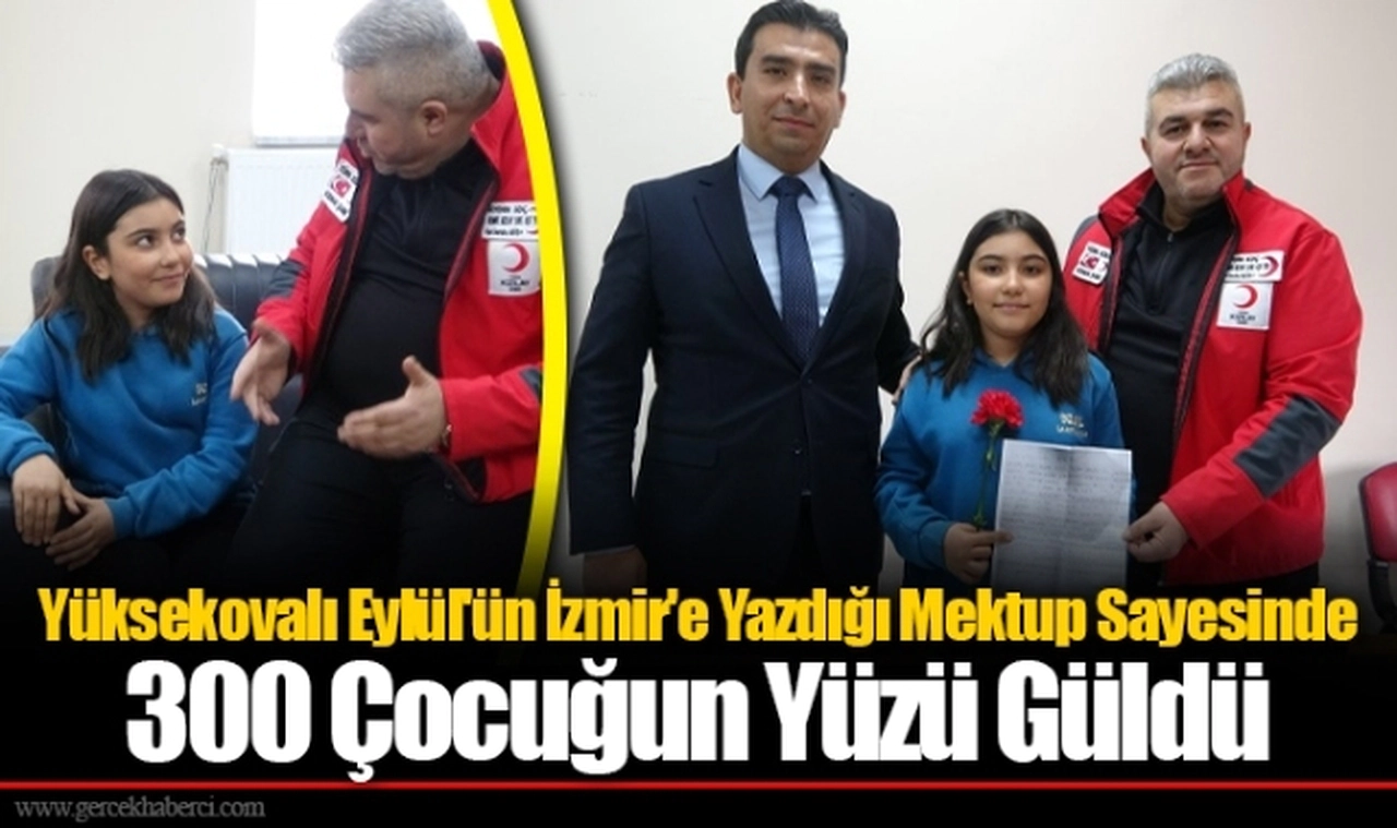 Yüksekovalı Eylül'ün İzmir'e Yazdığı Mektup Sayesinde 300 Çocuğun Yüzü Güldü