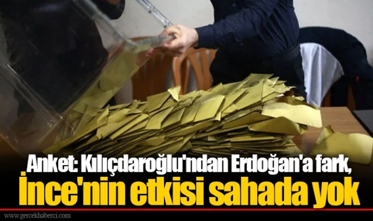 Anket: Kılıçdaroğlu'ndan Erdoğan'a fark, İnce'nin etkisi sahada yok