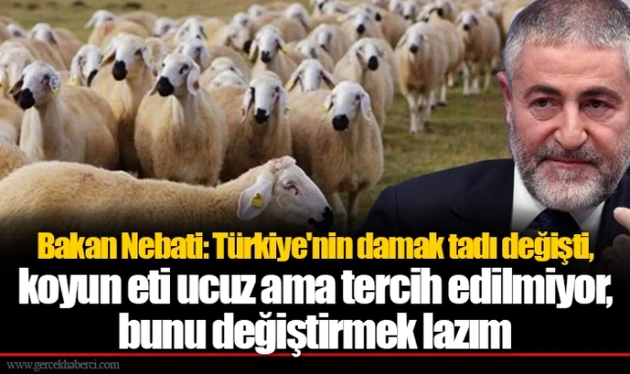 Bakan Nebati: Türkiye'nin damak tadı değişti, koyun eti ucuz ama tercih edilmiyor, bunu değiştirmek lazım
