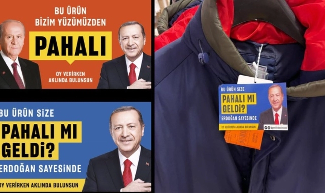 "Bu ürün size pahalı mı geldi? Erdoğan sayesinde" çıkartması yapıştıran CHP gençlik kolları üyesi gözaltına alındı