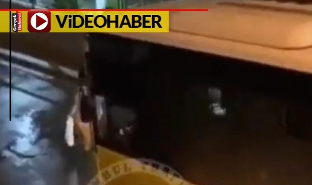 Korna seslerine aldırmadı, otobüsün önünden yürümeyi sürdürdü