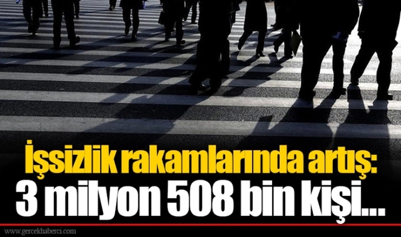 İşsizlik rakamlarında artış: 3 milyon 508 bin kişi...