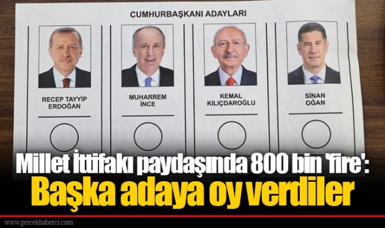 Millet İttifakı paydaşında 800 bin 'fire': Başka adaya oy verdiler