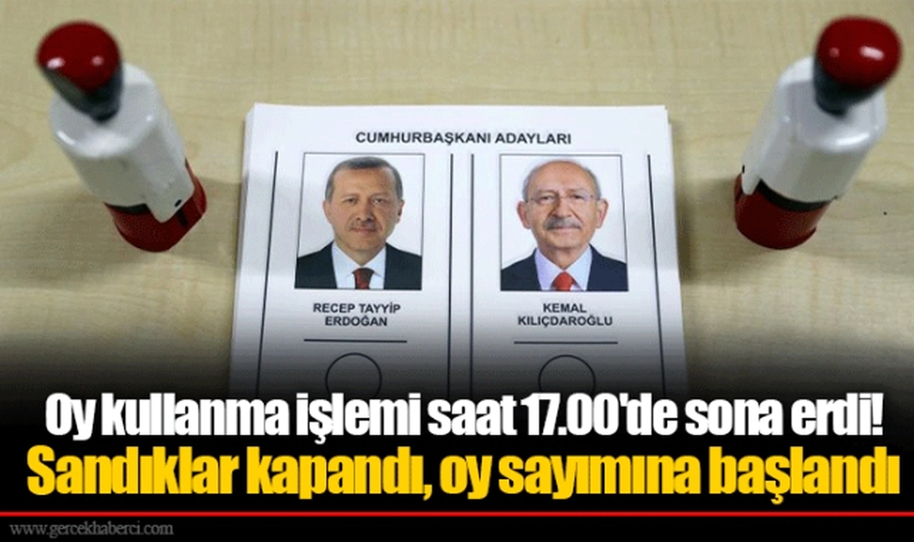 Oy kullanma işlemi saat 17.00'de sona erdi! Sandıklar kapandı, oy sayımına başlandı