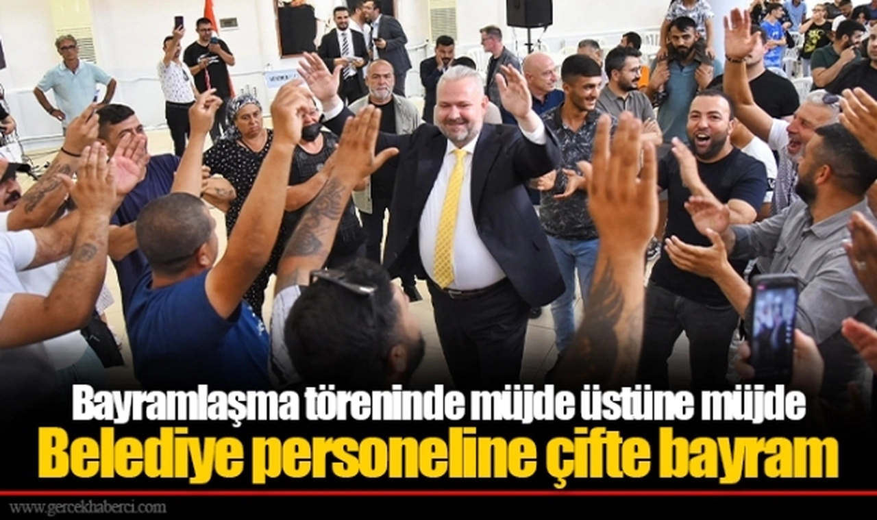 Bayramlaşma töreninde müjde üstüne müjde