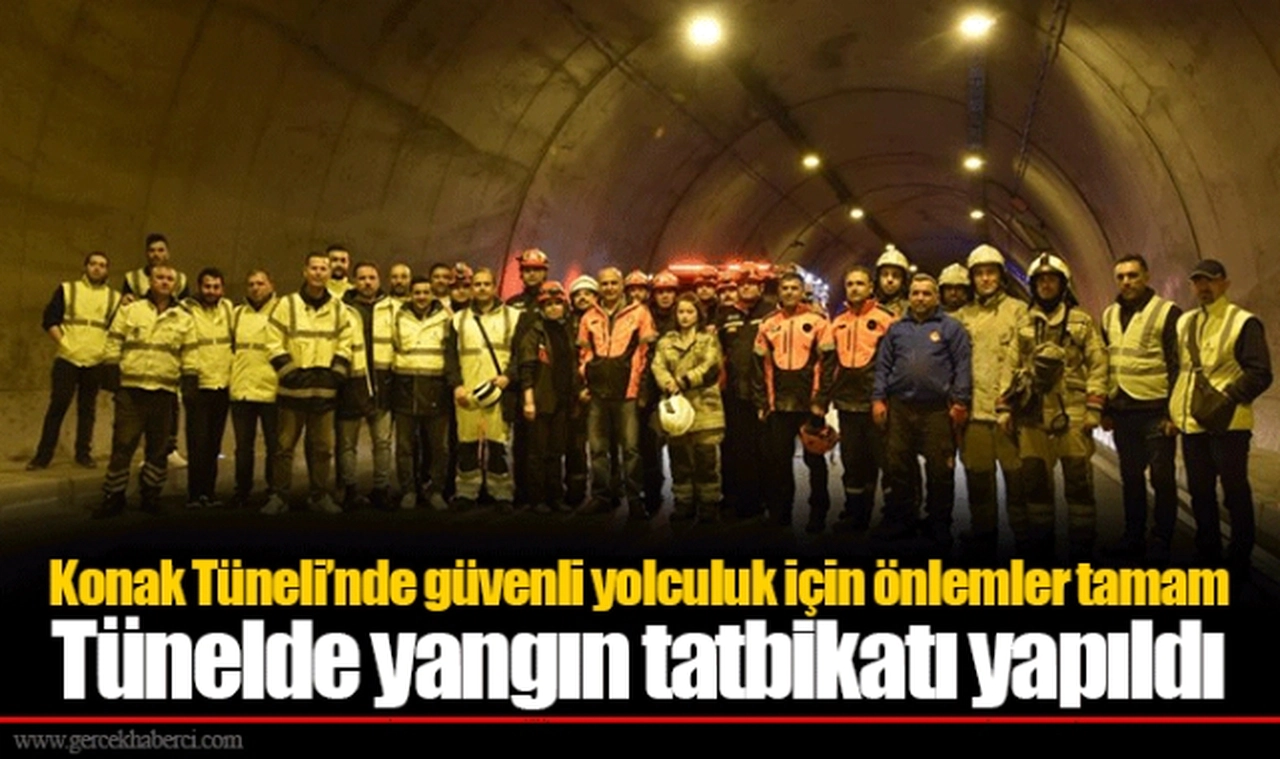 Tünelde yangın tatbikatı yapıldı