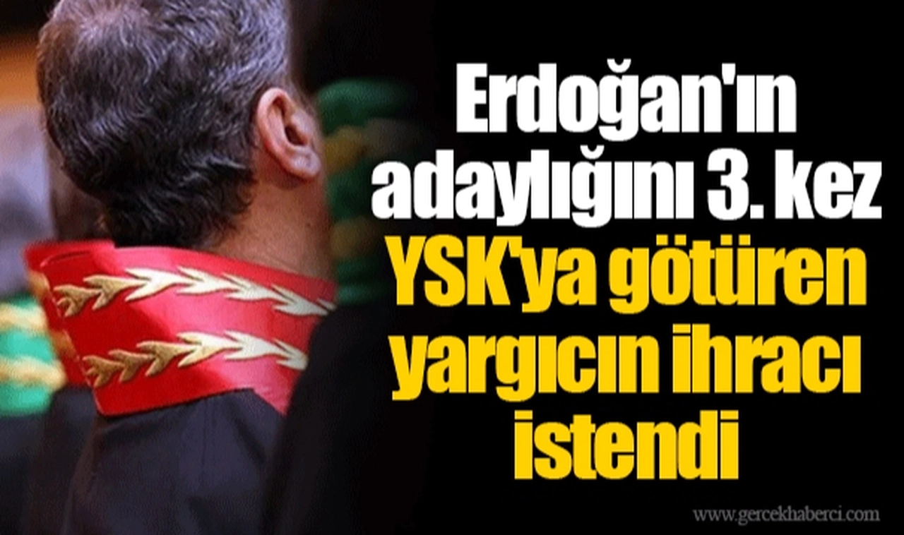 Erdoğan'ın adaylığını 3. kez YSK'ya götüren yargıcın ihracı istendi