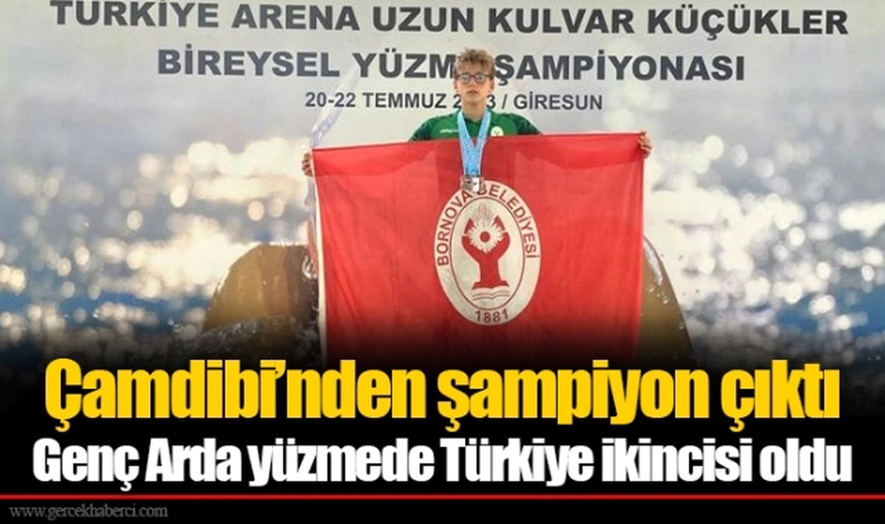 Genç Arda yüzmede Türkiye ikincisi oldu