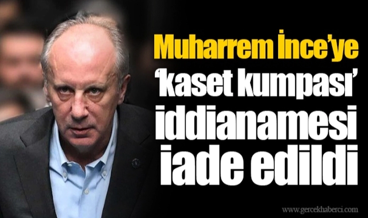 Muharrem İnce’ye ‘kaset kumpası’ iddianamesi iade edildi