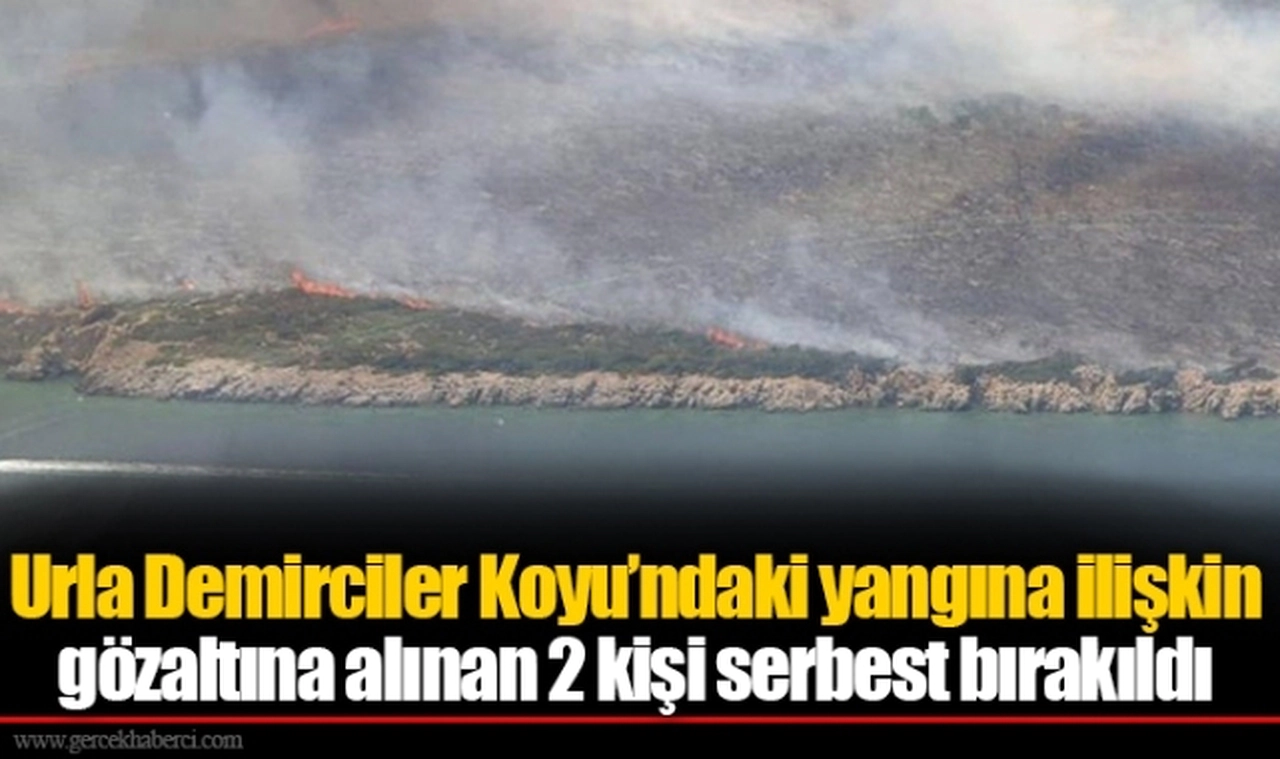 Urla Demirciler Koyu'ndaki yangına ilişkin gözaltına alınan 2 kişi serbest bırakıldı