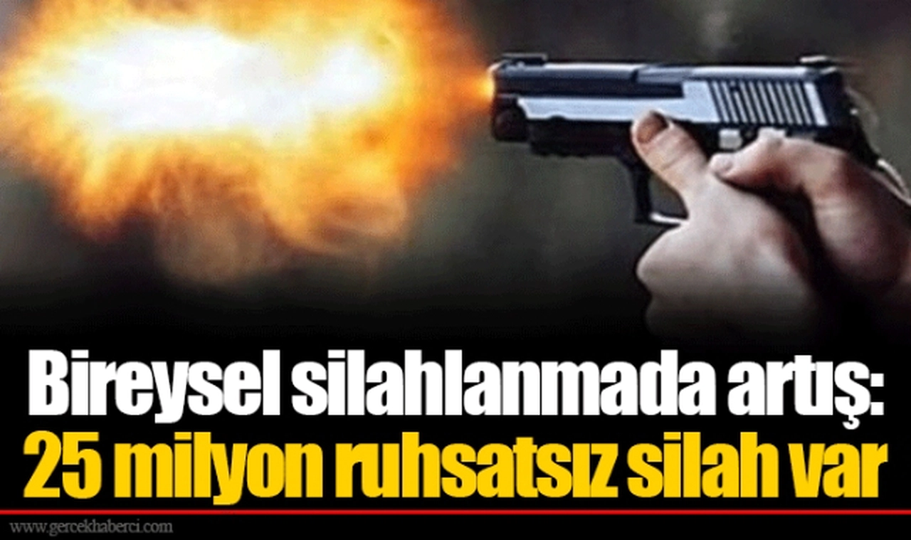 Bireysel silahlanmada artış: 25 milyon ruhsatsız silah var