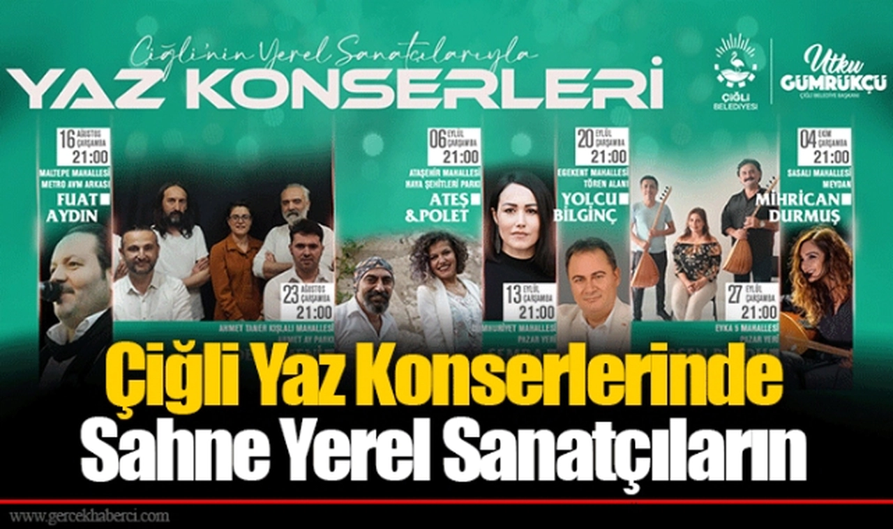 Çiğli Yaz Konserlerinde Sahne Yerel Sanatçıların