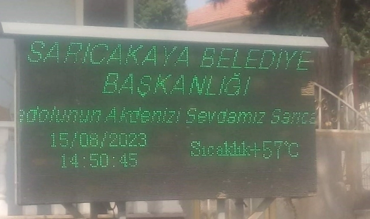 Eskişehir Sarıcakaya'da termometreler 57 dereceyi gösterdi
