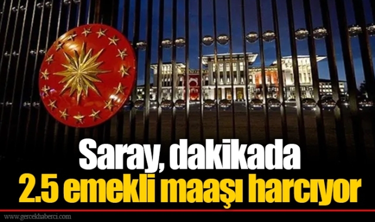 Saray, dakikada 2.5 emekli maaşı harcıyor