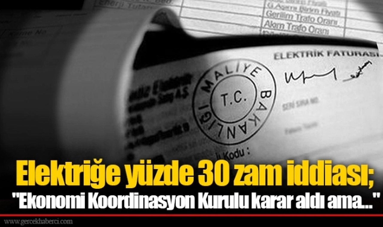 Elektriğe yüzde 30 zam iddiası; "Ekonomi Koordinasyon Kurulu karar aldı ama..."