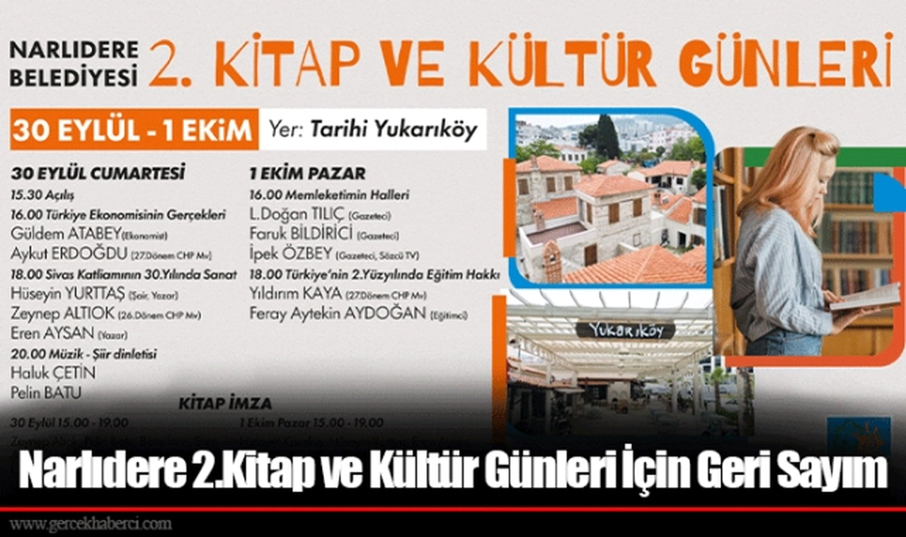 Narlıdere 2.Kitap ve Kültür Günleri İçin Geri Sayım