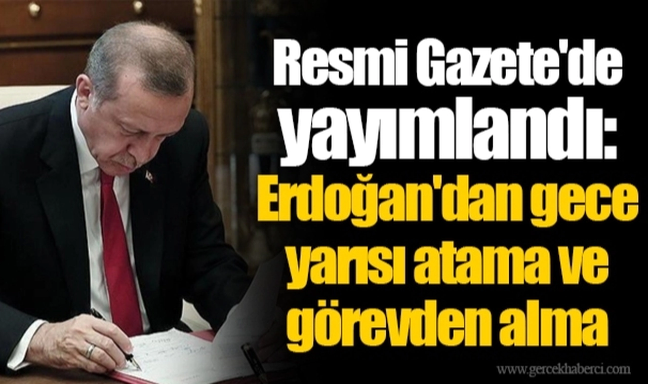 Resmi Gazete'de yayımlandı: Erdoğan'dan gece yarısı atama ve görevden alma