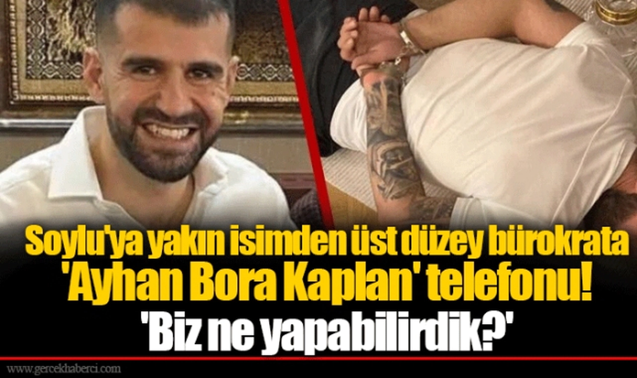 Soylu'ya yakın isimden üst düzey bürokrata 'Ayhan Bora Kaplan' telefonu! 'Biz ne yapabilirdik?'