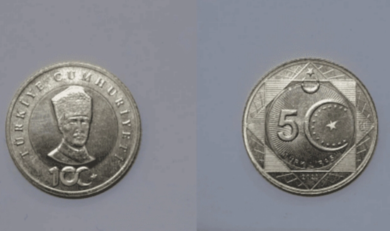100’üncü yıla özel basılan 5 liralık madeni paralar tedavülde