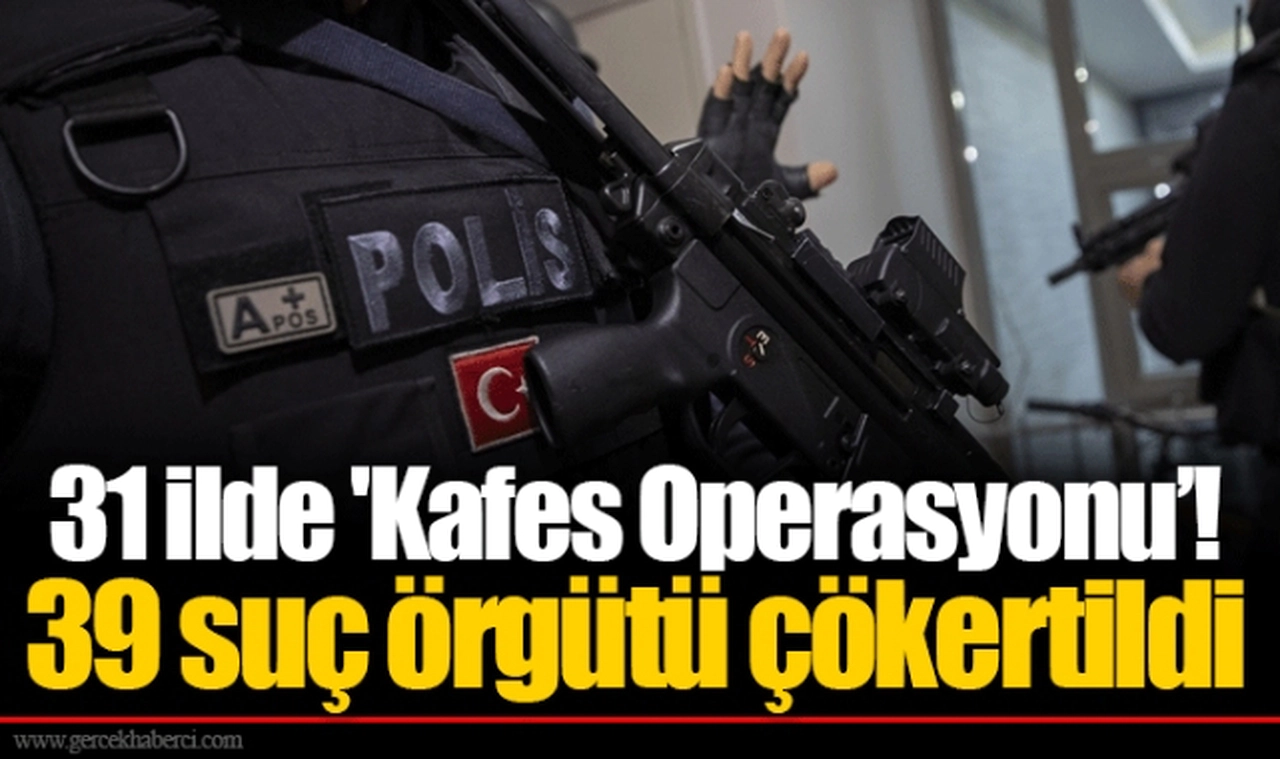 31 ilde 'Kafes Operasyonu'! 39 suç örgütü çökertildi