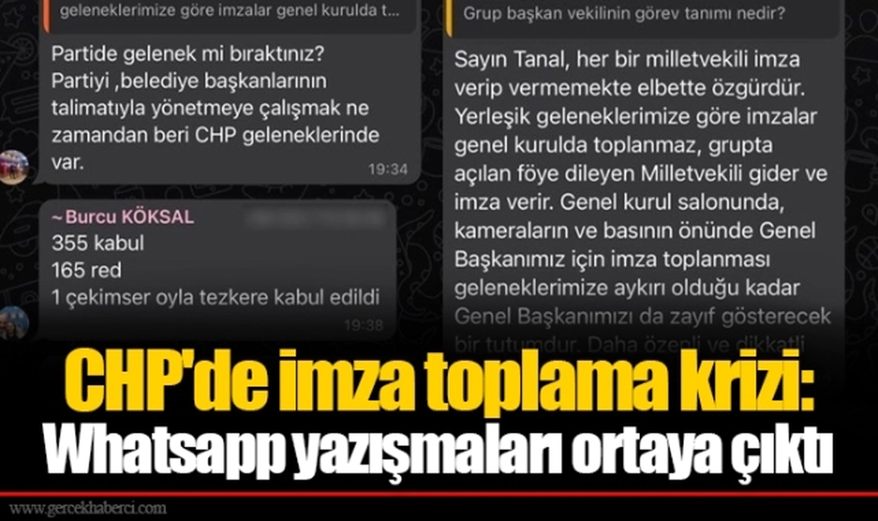 CHP'de imza toplama krizi: Whatsapp yazışmaları ortaya çıktı