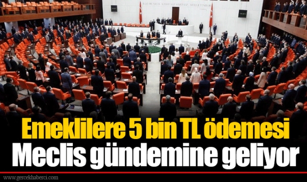 Emeklilere 5 bin TL ödemesi Meclis gündemine geliyor
