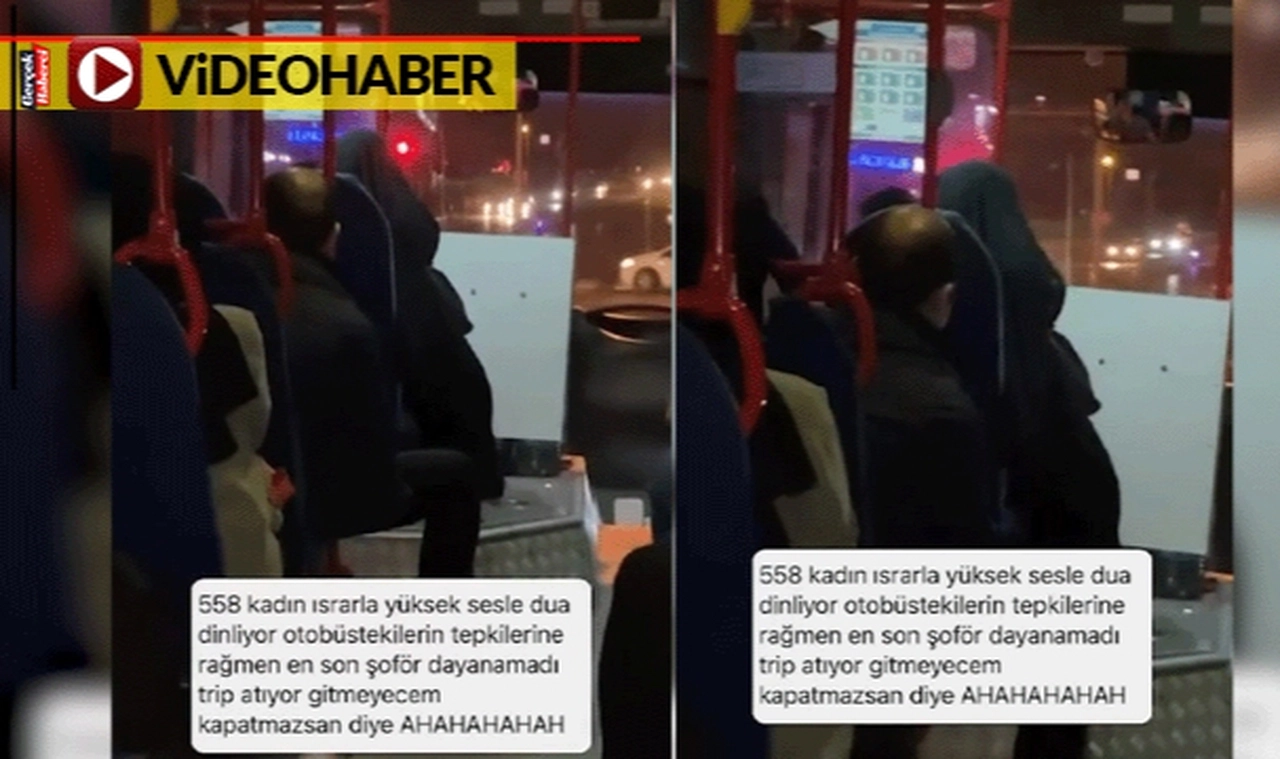 Otobüste yüksek sesle dua dinledi, yolcunun tepkisi güldürdü: "Amin ablacım"