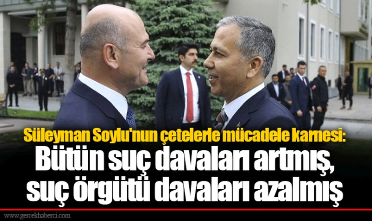 Süleyman Soylu'nun çetelerle mücadele karnesi: Bütün suç davaları artmış, suç örgütü davaları azalmış