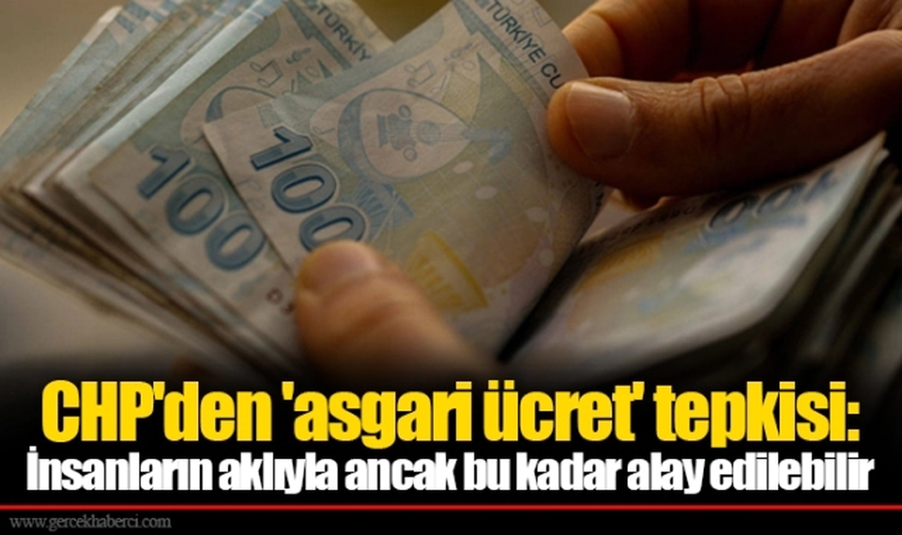 CHP'den 'asgari ücret' tepkisi: İnsanların aklıyla ancak bu kadar alay edilebilir