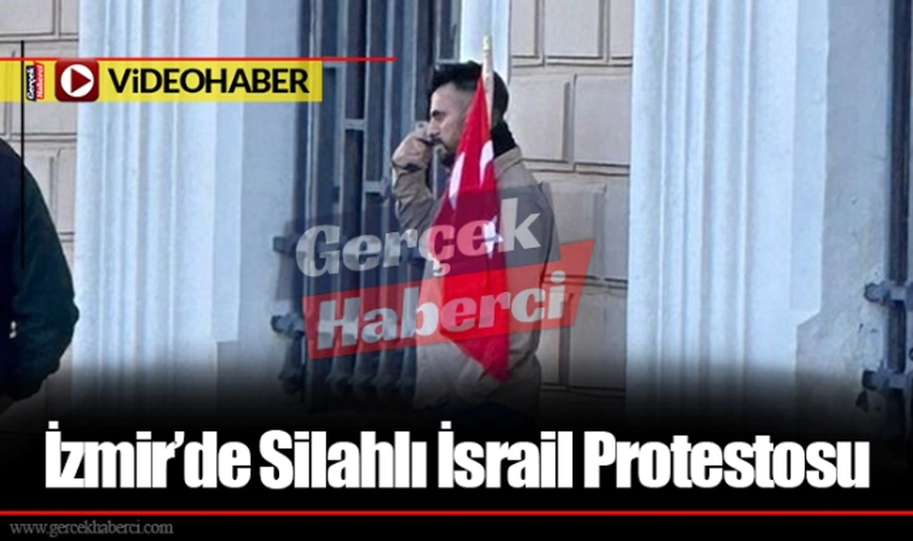 İzmir'de Silahlı İsrail Protestosu