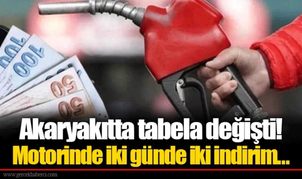Akaryakıtta tabela değişti! Motorinde iki günde iki indirim...