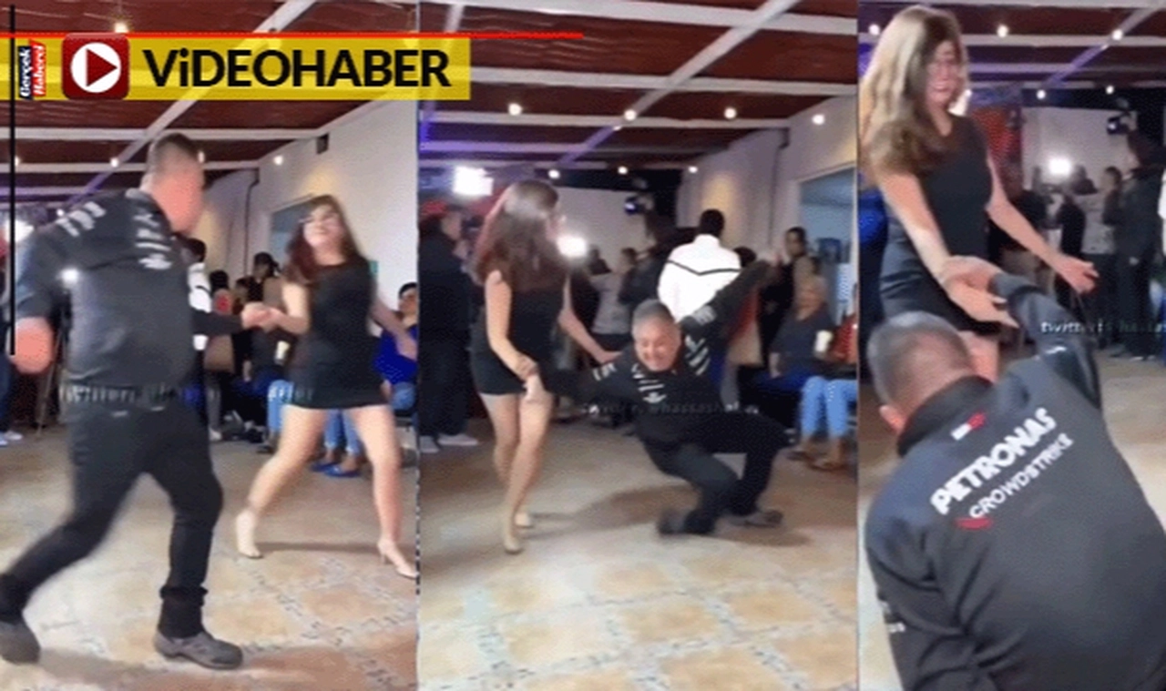 Kendini dansa kaptırdı... Bacağı kırılınca yere yığıldı