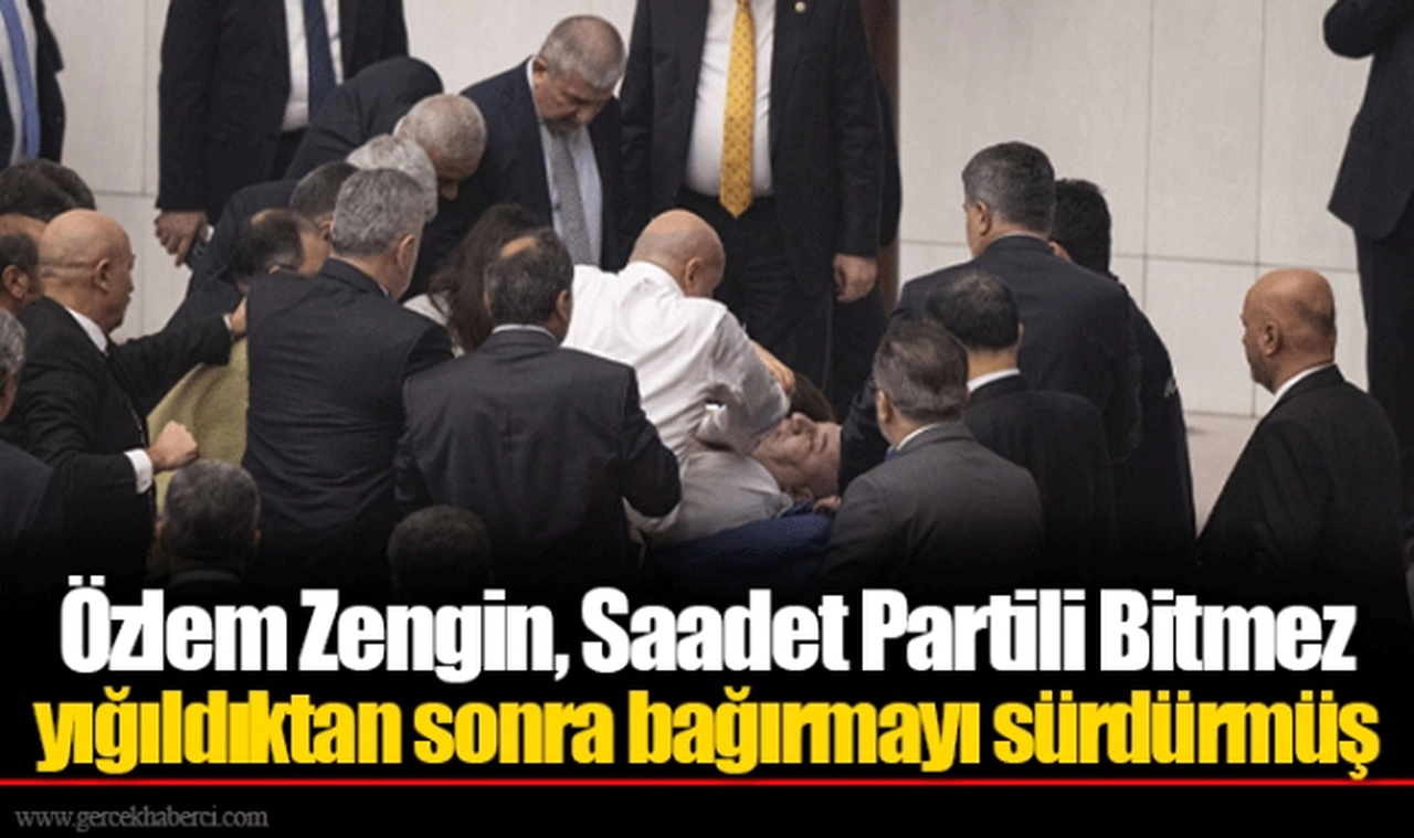 Özlem Zengin, Saadet Partili Bitmez yığıldıktan sonra bağırmayı sürdürmüş