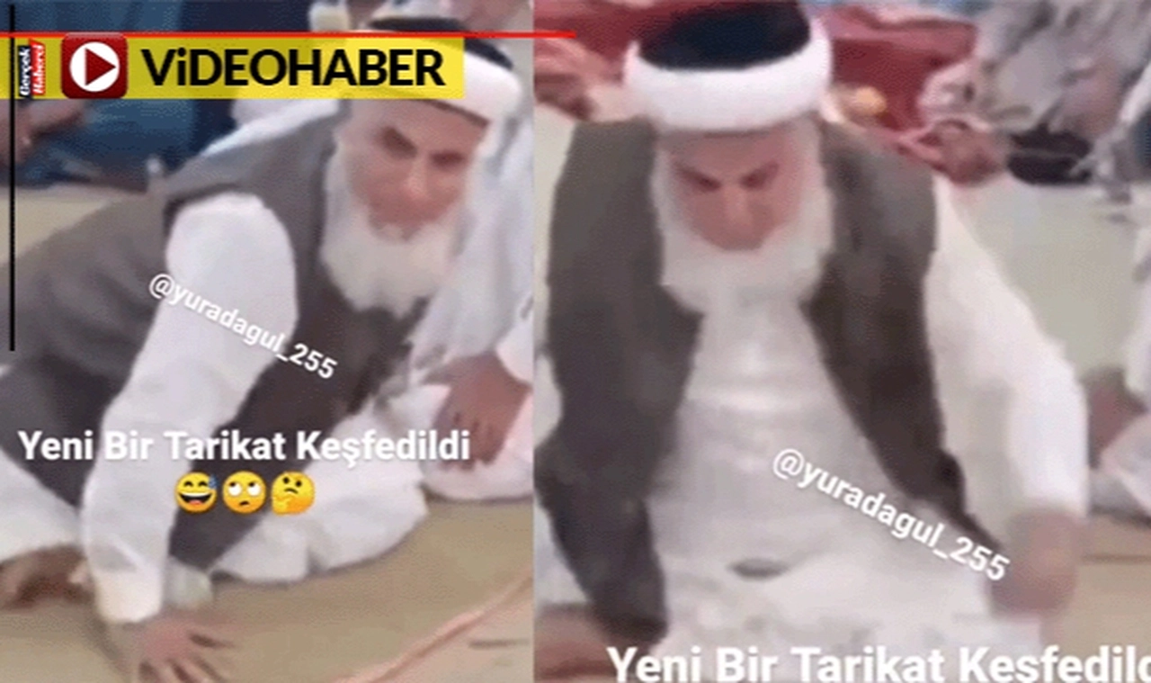 Tarikattaki görüntüler espri konusu oldu