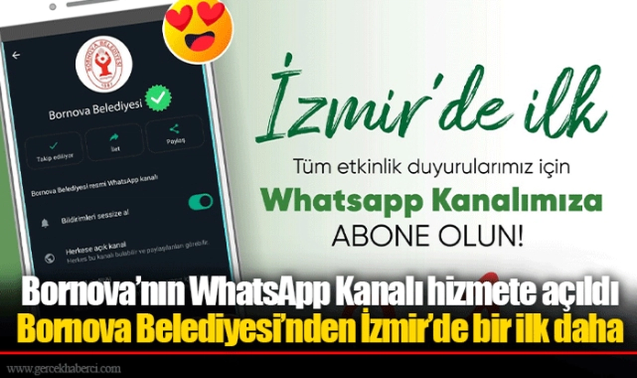 Bornova’nın WhatsApp Kanalı hizmete açıldı  Bornova Belediyesi’nden İzmir’de bir ilk daha