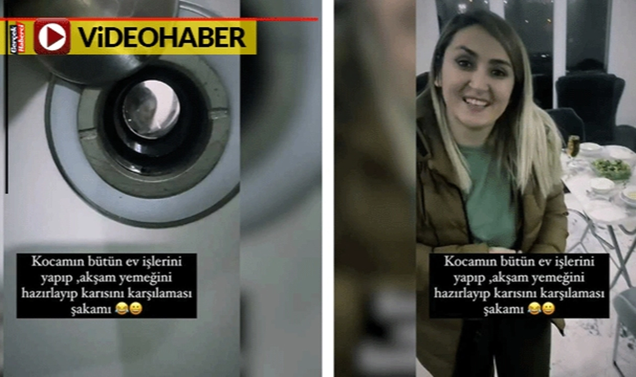 Ev işlerini bitirdi, yemeği yaptı karısını kapıda karşıladı: 'İyi ki aldım lan seni ben'