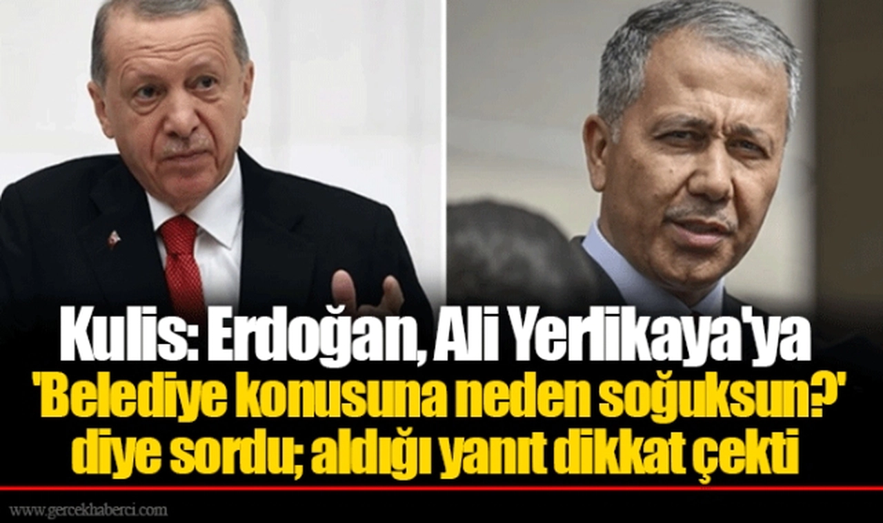 Kulis: Erdoğan, Ali Yerlikaya'ya 'Belediye konusuna neden soğuksun?' diye sordu; aldığı yanıt dikkat çekti