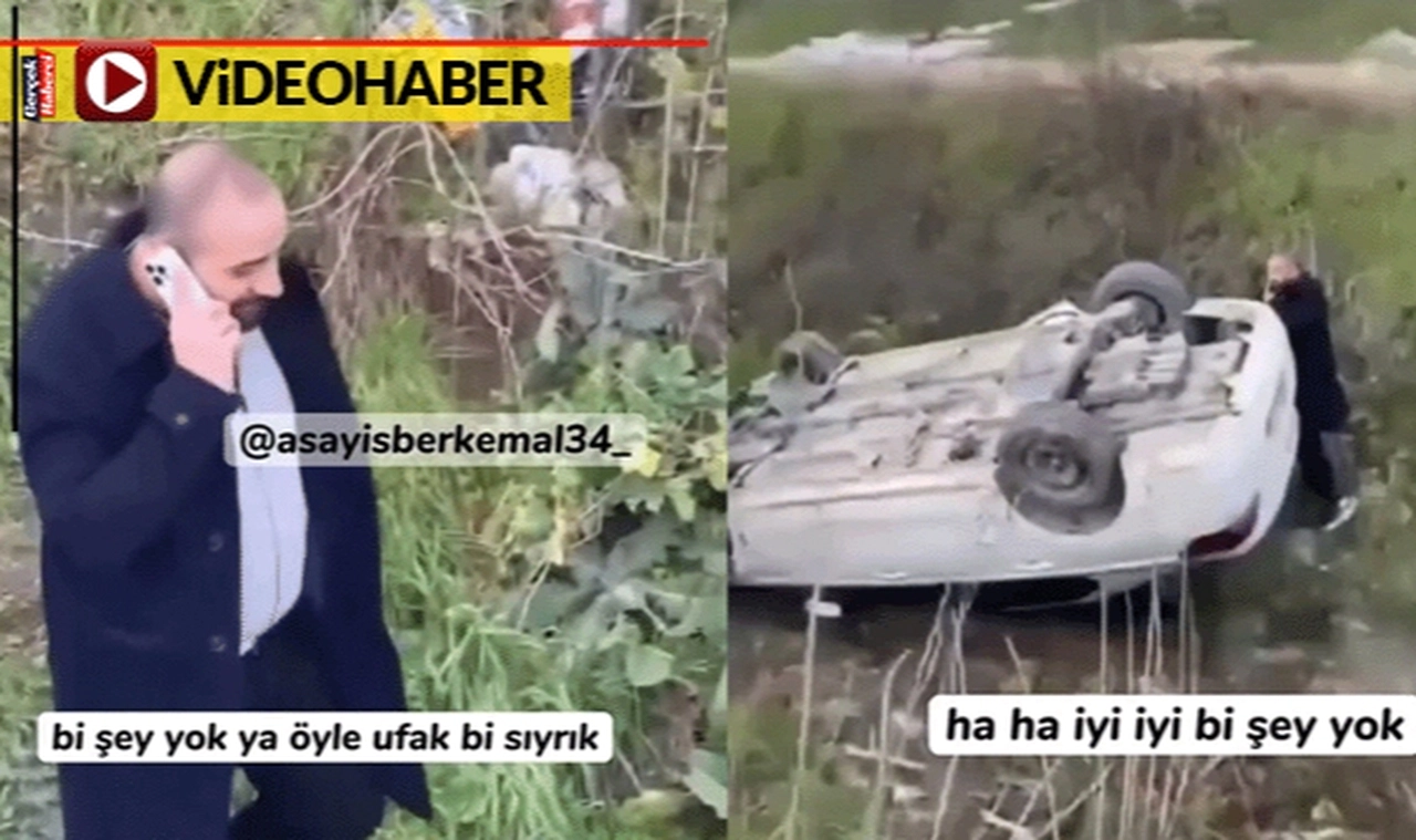 "Ufak bir sıyrık" dedi, dere yatağına uçtu