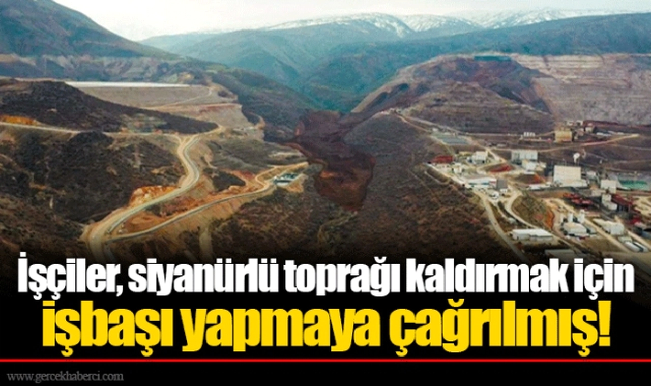 İşçiler, siyanürlü toprağı kaldırmak için işbaşı yapmaya çağrılmış!