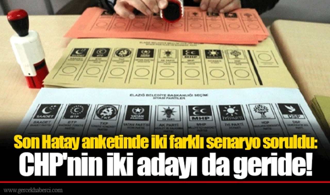 Son Hatay anketinde iki farklı senaryo soruldu: CHP'nin iki adayı da geride!