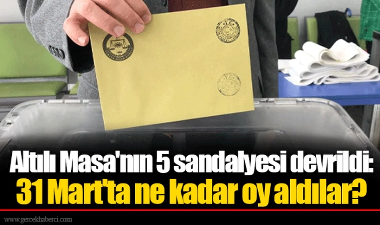 Altılı Masa'nın 5 sandalyesi devrildi: 31 Mart'ta ne kadar oy aldılar?