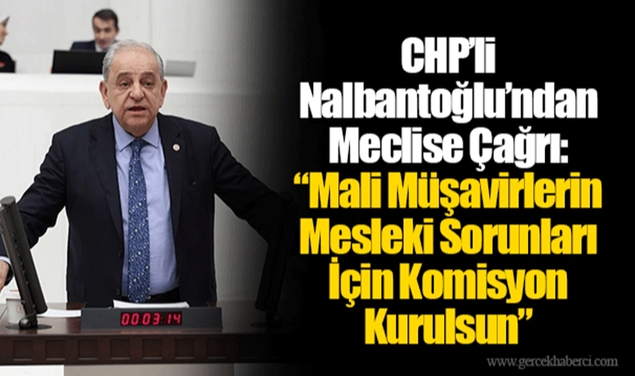 CHP’li Nalbantoğlu’ndan Meclise Çağrı: “Mali Müşavirlerin Mesleki Sorunları İçin Komisyon Kurulsun”