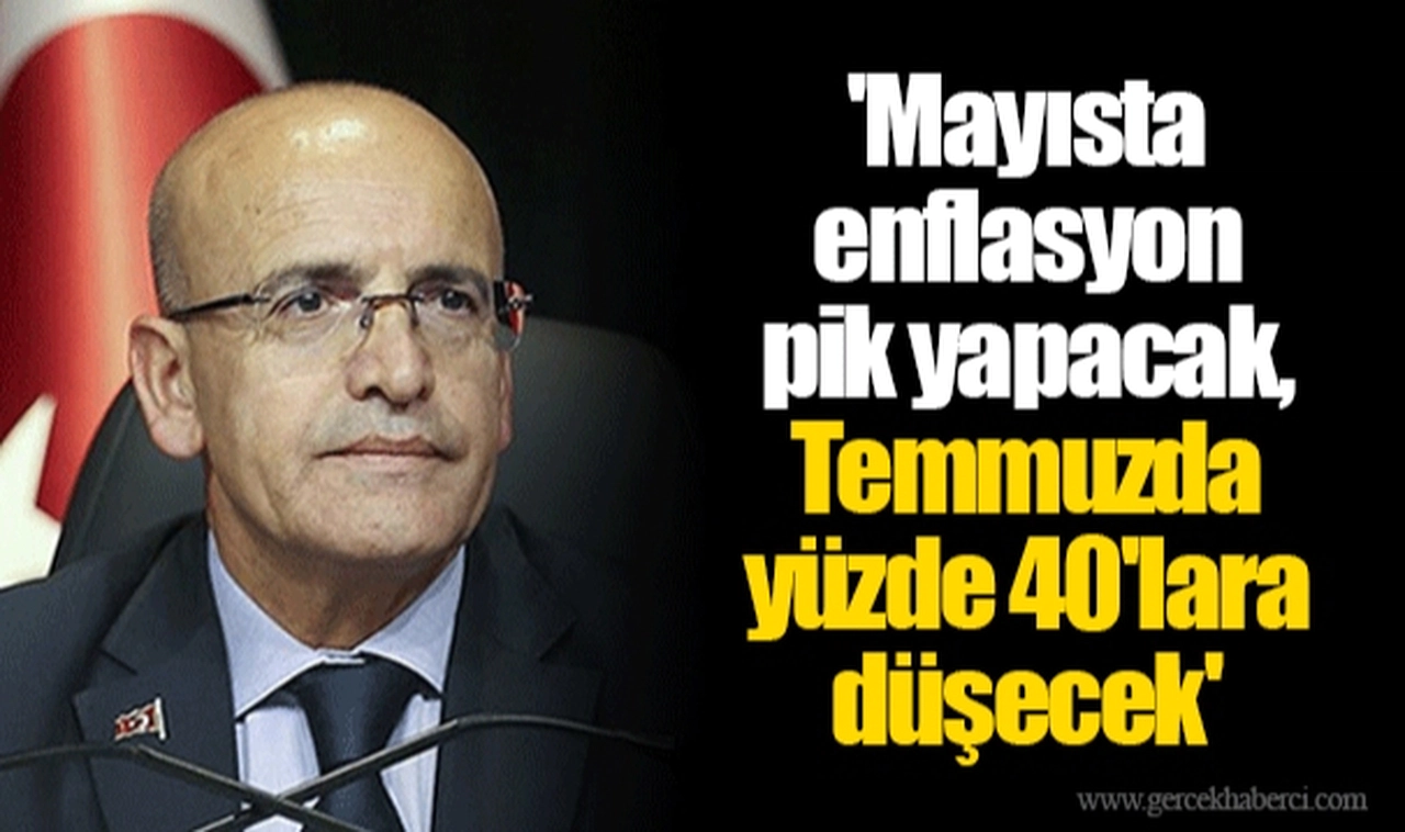 'Mayısta enflasyon pik yapacak, Temmuzda yüzde 40'lara düşecek'